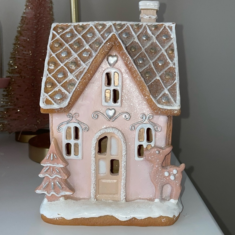 Pink Pastel Gingerbread House